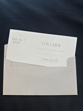 Face and Body Gift Voucher